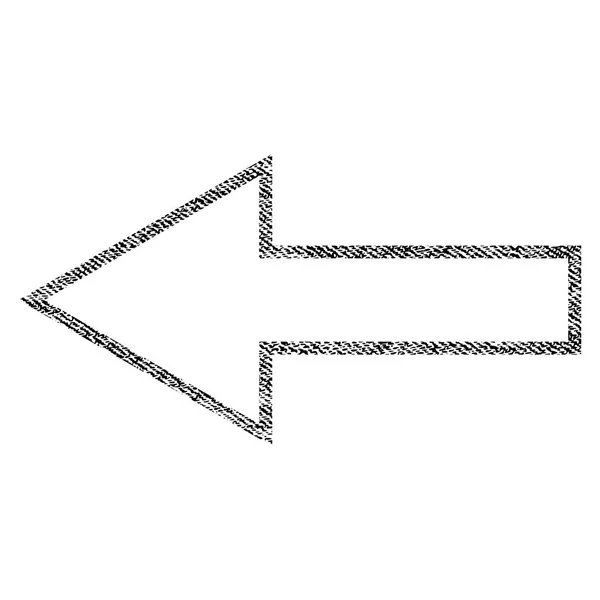 Icono texturizado de tela izquierda de flecha — Archivo Imágenes Vectoriales