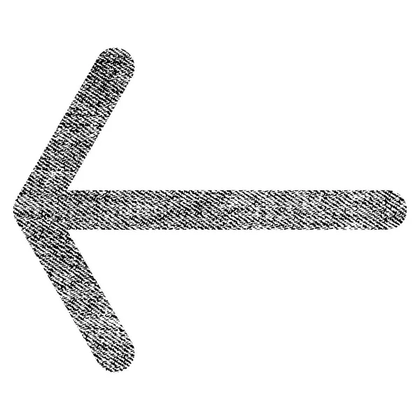 Icono texturizado de tela izquierda de flecha — Archivo Imágenes Vectoriales