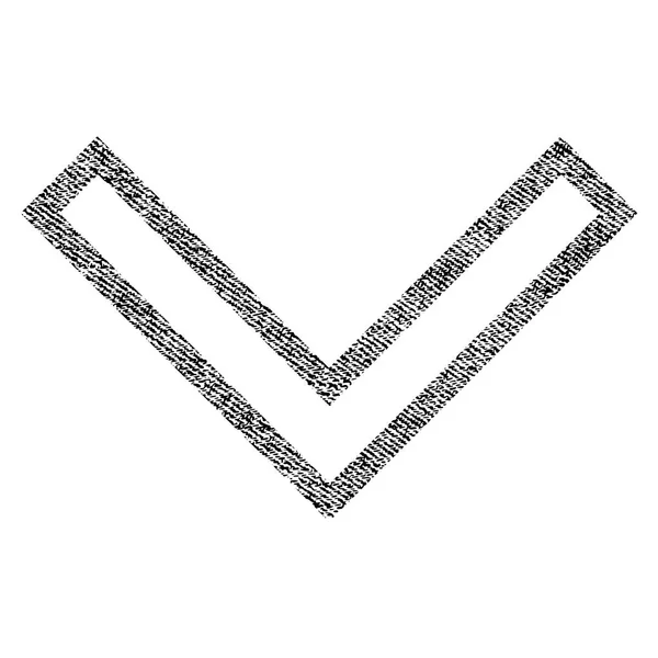 Arrowhead baixo tecido texturizado ícone — Vetor de Stock