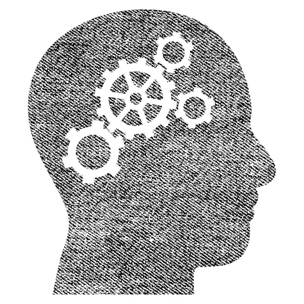 Мозок передач Тканина Текстурована піктограма — стоковий вектор