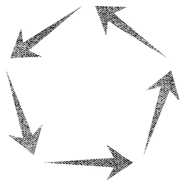 Omloop stof geweven pictogram — Stockvector