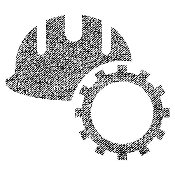 Desenvolvimento Hardhat tecido texturizado ícone — Vetor de Stock