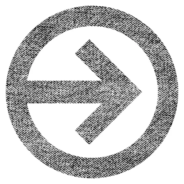 Icône texturée de tissu de direction droite — Image vectorielle