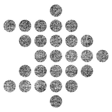 Noktalı ok doğru kumaş dokulu simgesi