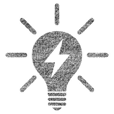 Simge elektrik ışık ampul kumaş dokulu