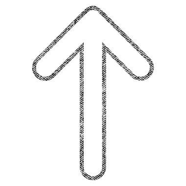 Kumaş yukarı yönlü ok simgesi dokulu