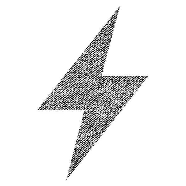 Elektrischer Streik Stoff texturierte Symbol — Stockvektor