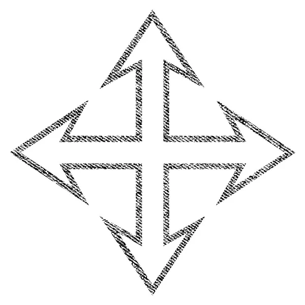 Текстурированная икона стрелок — стоковый вектор