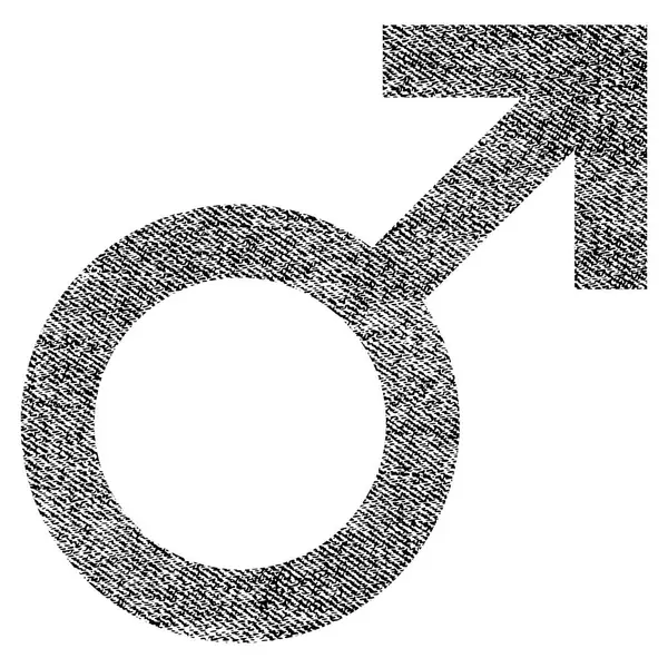 Símbolo masculino tecido texturizado ícone — Vetor de Stock