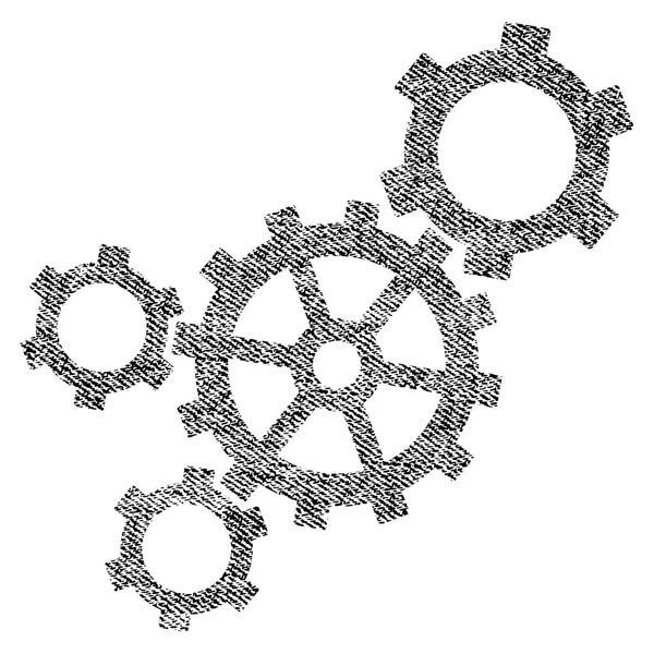 Mécanisme Tissu Texturé Icône — Image vectorielle