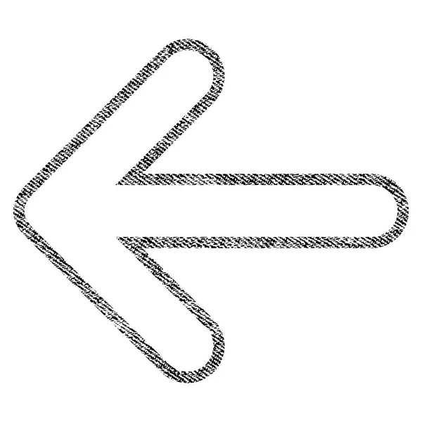 둥근된 화살표 왼쪽된 직물 질감된 아이콘 — 스톡 벡터