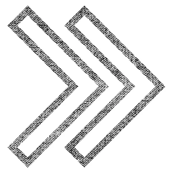 Shift juiste stof geweven pictogram — Stockvector