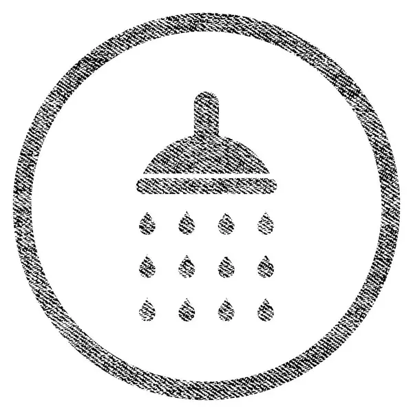 Icono texturizado de tela de ducha — Vector de stock