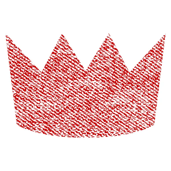 Coroa tecido texturizado ícone — Vetor de Stock
