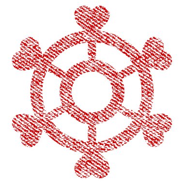 Simge çok güzel tekne direksiyon kumaş dokulu