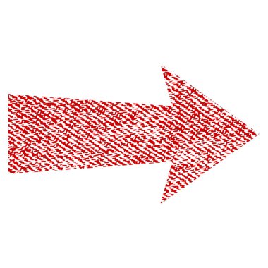 Ok sağ kumaş dokulu simgesi