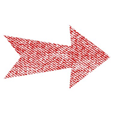 Ok sağ kumaş dokulu simgesi