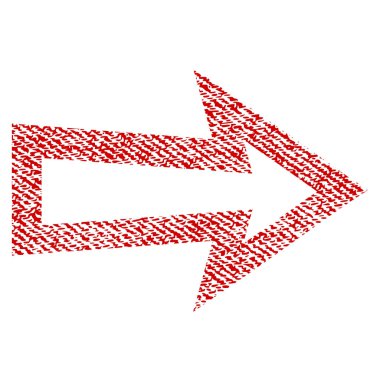 Ok sağ kumaş dokulu simgesi