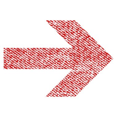 Ok sağ kumaş dokulu simgesi