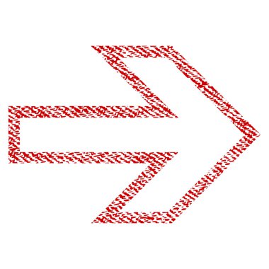 Ok sağ kumaş dokulu simgesi