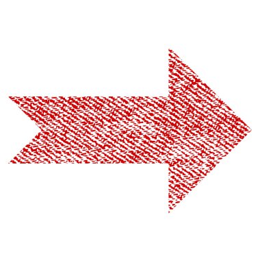 Ok sağ kumaş dokulu simgesi