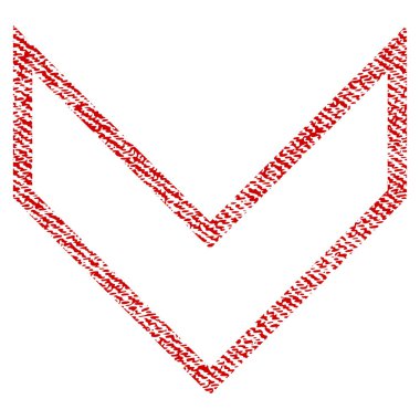 Kumaş dokulu simgesi aşağı ok ucu