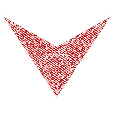 Kumaş dokulu simgesi aşağı ok ucu