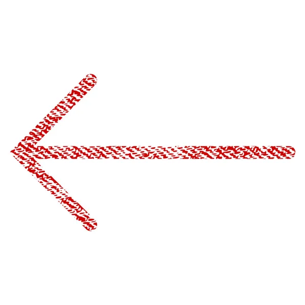 Šipka levá látka texturou ikona — Stockový vektor