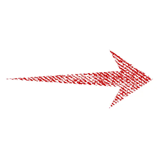 Texturou ikona s šipkou vpravo Fabric — Stockový vektor