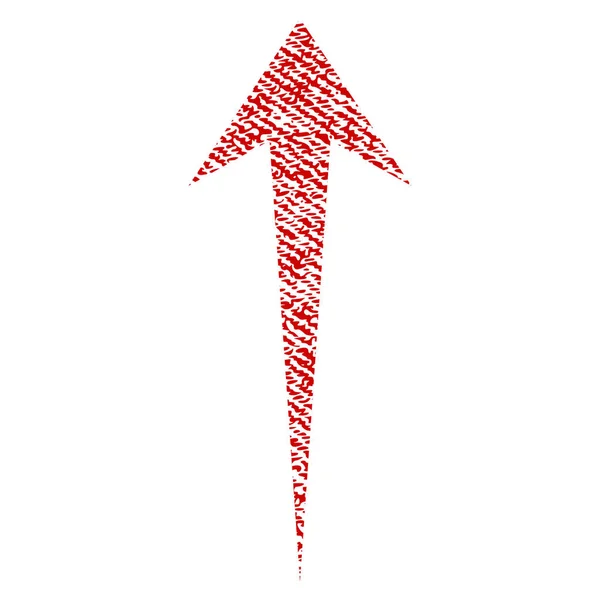 Arrow Up Fabric Textured Icon — Stock Vector