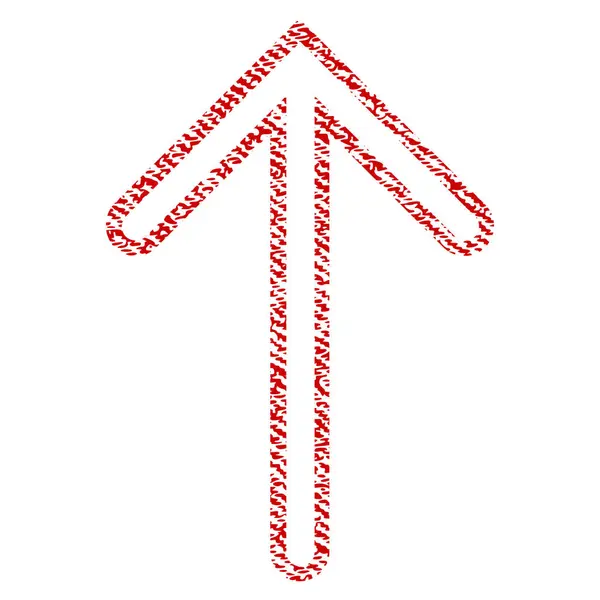 Freccia su tessuto strutturato icona — Vettoriale Stock