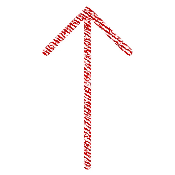 Arrow Up Fabric Textured Icon — Stock Vector