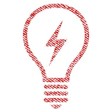 Elektrikli ampul kumaş dokulu simgesi