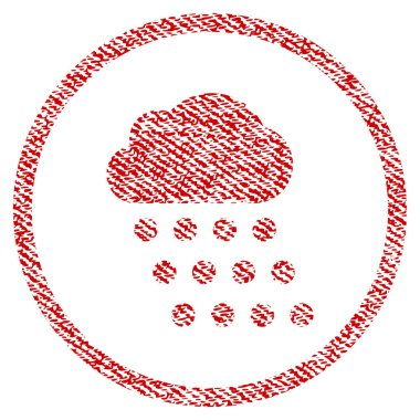 Yağmur bulutu kumaş dokulu simgesi