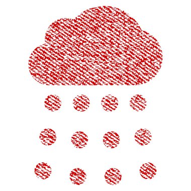 Yağmur bulutu kumaş dokulu simgesi