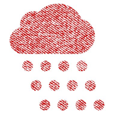 Yağmur bulutu kumaş dokulu simgesi