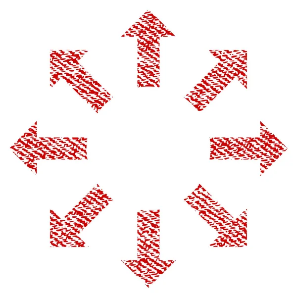 Expand Arrows Tissu Texturé Icône — Image vectorielle