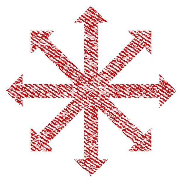Rozbalte ikonu texturou tkaniny šipky — Stockový vektor