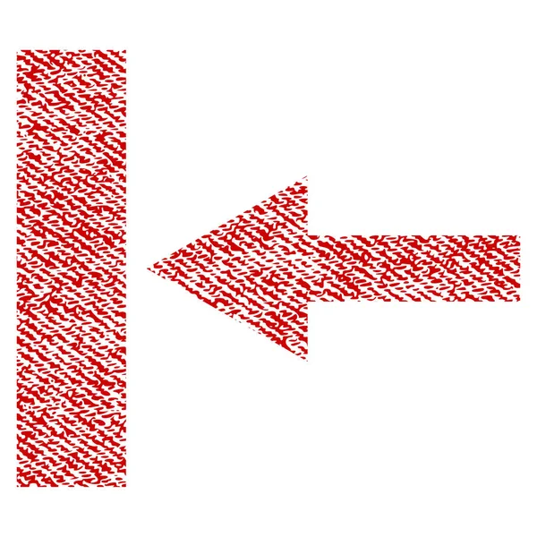 Icône texturée de tissu de déplacement gauche — Image vectorielle
