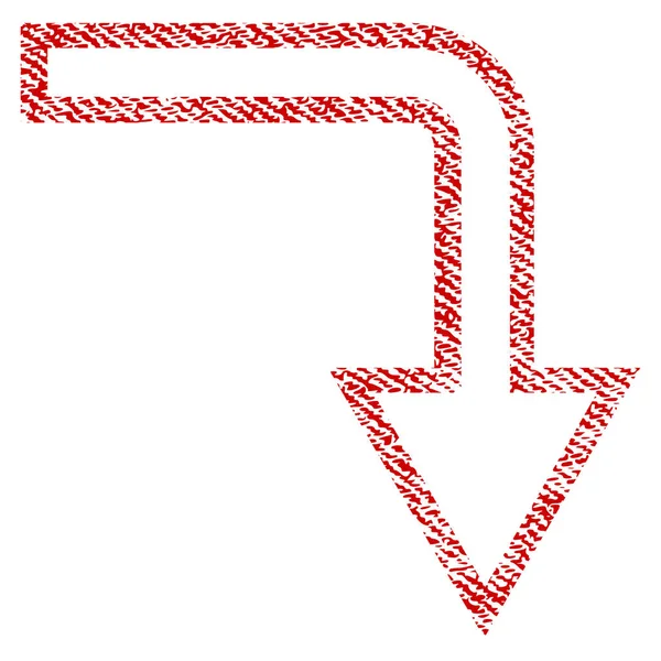 Texturiertes Symbol ablehnen — Stockvektor