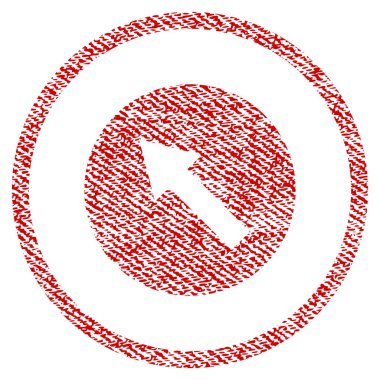 Yukarı Sağdan sola yönlü ok kumaş dokulu simgesi