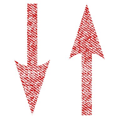 Simge dikey Exchange okları kumaş dokulu