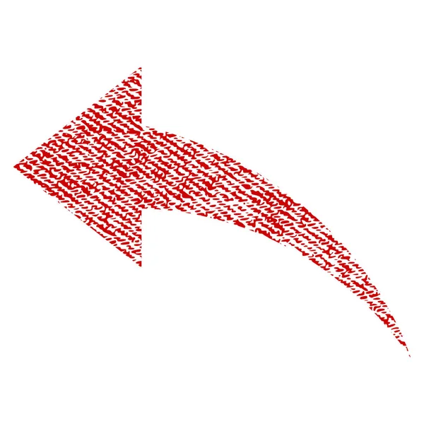 Zpět ikonu texturou tkaniny — Stockový vektor