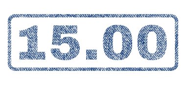 15,00 Tekstil damgası