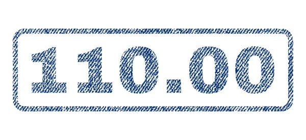 110,00 textil stämpel — Stock vektor