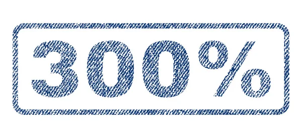 300 procent textiel stempel — Stockvector