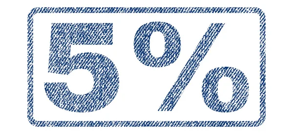 5% de selo têxtil — Vetor de Stock