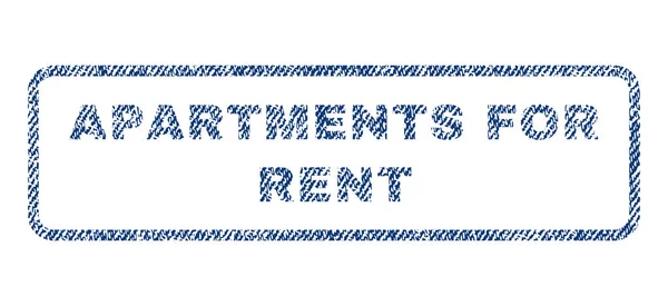 Appartements à louer Timbre textile — Image vectorielle
