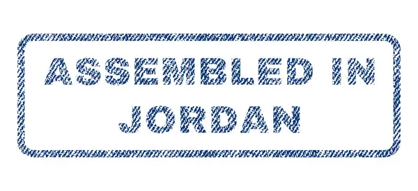 Assemblé en Jordanie Timbre textile — Image vectorielle