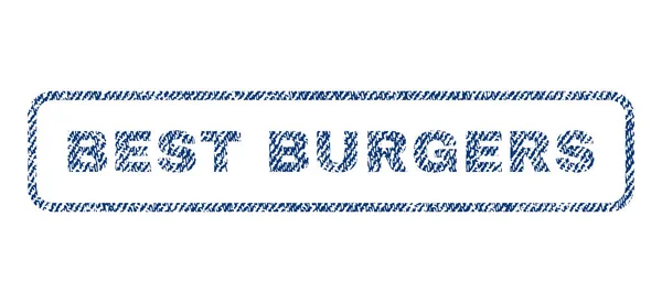 El mejor sello textil de hamburguesas — Vector de stock